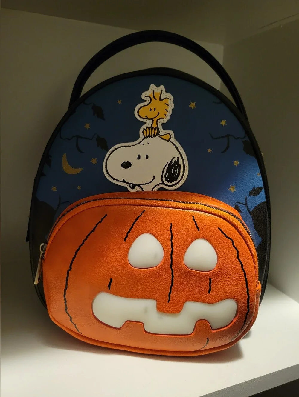 Peanuts Snoopy Great Pumpkin Light Up Convertible Backpack NWT